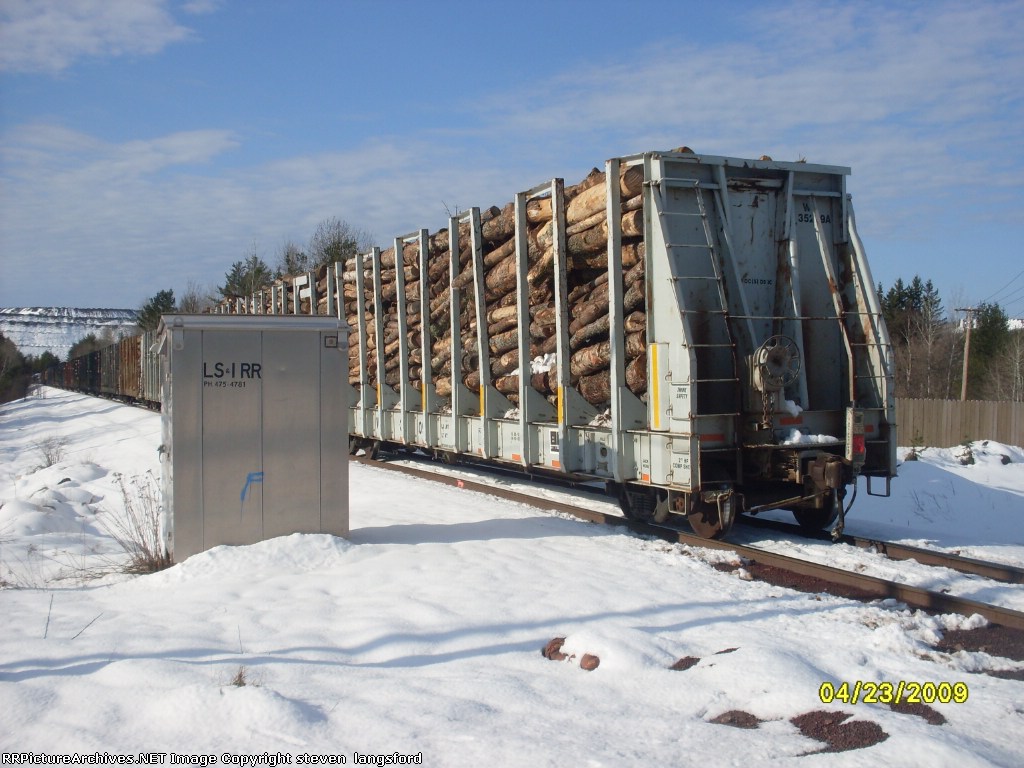 The End Of A Loaded CN Pulpwood Train